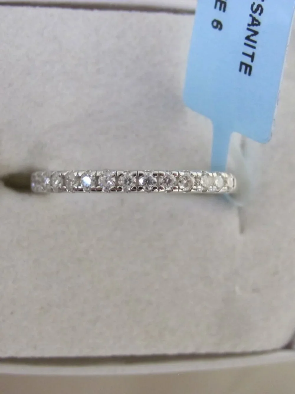 MOISSANITE RING STERLING SILVER NWT